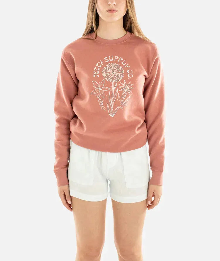 Jetty Women's Aster Crew Dusty Rose pic 1 | SoHa Surf Shop