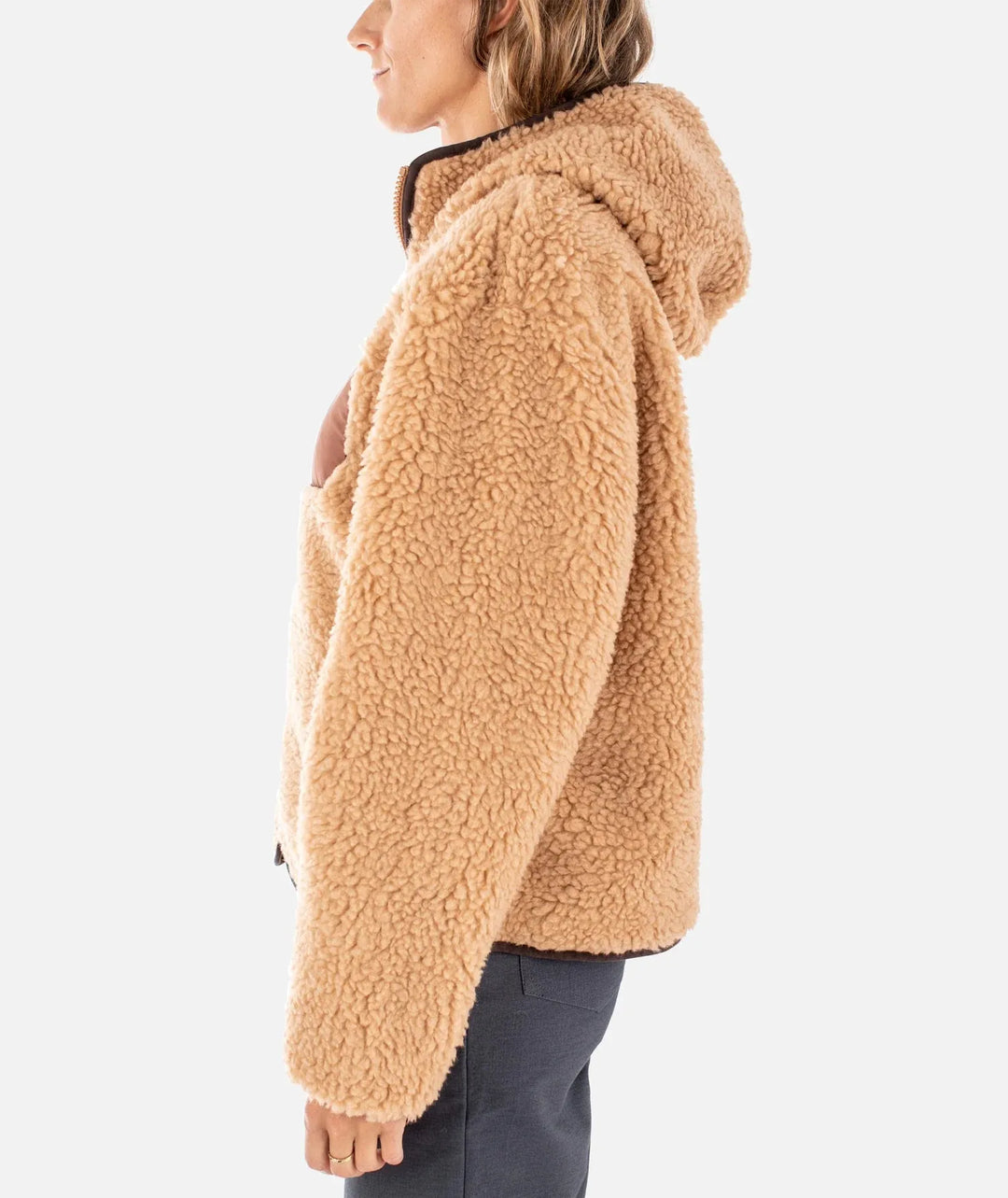 Jetty Women's Lana Reversible Jacket Tan pic 3 | SoHa Surf Shop