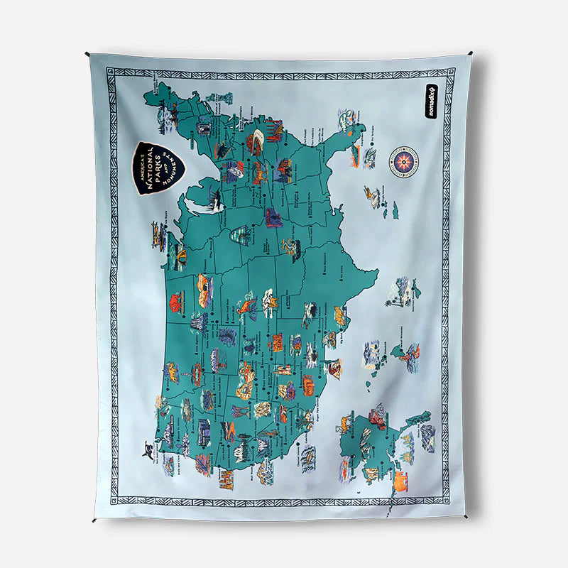 Nomadix Festival Blanket: National Parks and Monuments Map