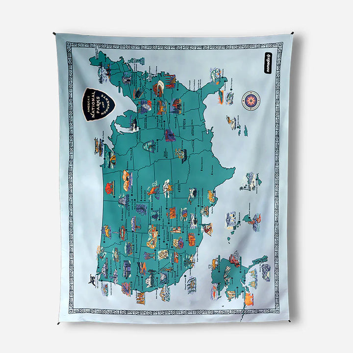 Nomadix Festival Blanket: National Parks and Monuments Map