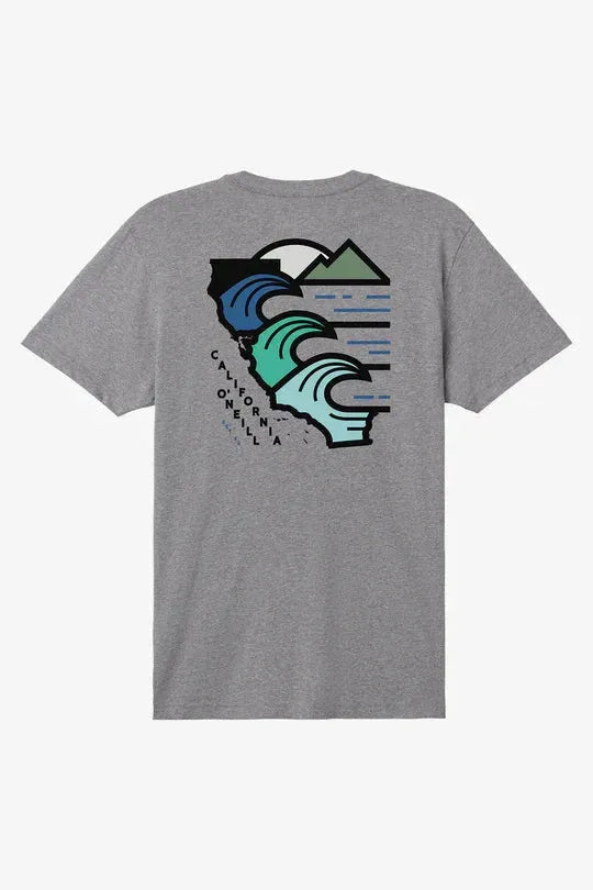 Oneill Men's Native Born Tee Heather Grey pic 1 | SoHa Surf Shop
