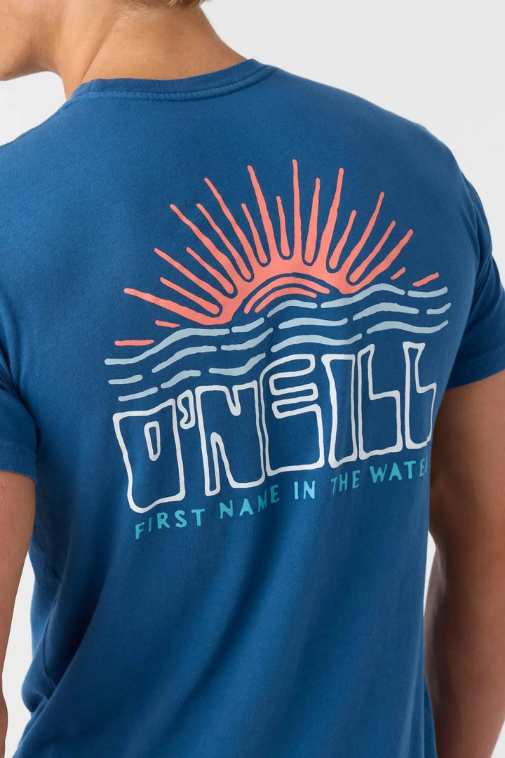 Oneill Men's Rays & Waves Tee Indigo pic 6 | SoHa Surf Shop
