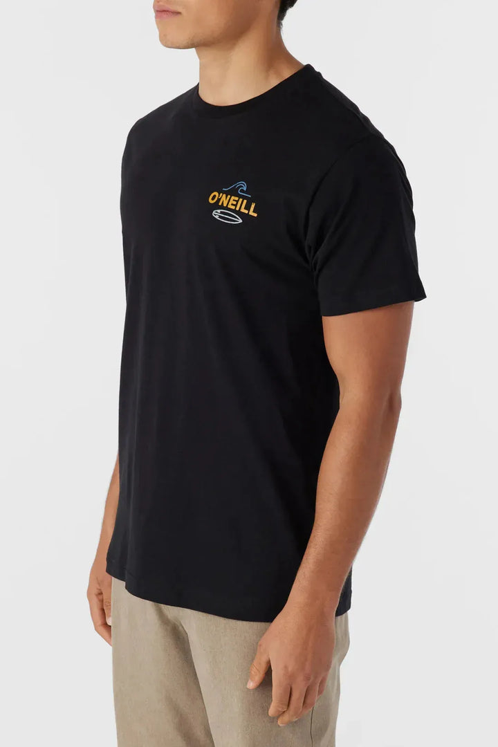 Oneill Men's Rip Tide Tee Black pic 3 | SoHa Surf Shop