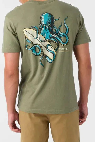 Oneill Men's Sea Spider Standard Tee Deep Lichen Green pic 3 | SoHa Surf Shop