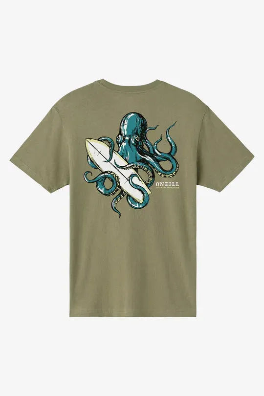 Oneill Men's Sea Spider Standard Tee Deep Lichen Green pic 5 | SoHa Surf Shop