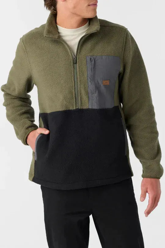 Oneill Men’s Colton High Superfleece Jacket Army pic 3 | SoHa Surf Shop