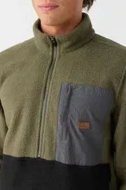 Oneill Men’s Colton High Superfleece Jacket Army pic 4 | SoHa Surf Shop