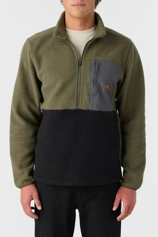 Oneill Men’s Colton High Superfleece Jacket Army pic 2 | SoHa Surf Shop