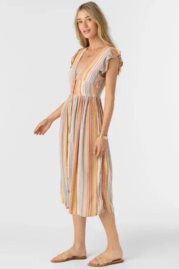 Oneill Women's Rainey Stripe Dress Multi Clr pic 6 | SoHa Surf Shop