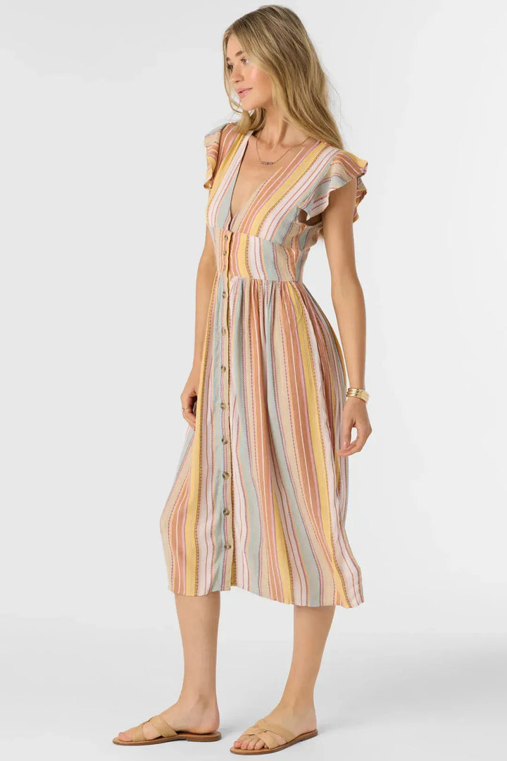 Oneill Women's Rainey Stripe Dress Multi Clr pic 7 | SoHa Surf Shop