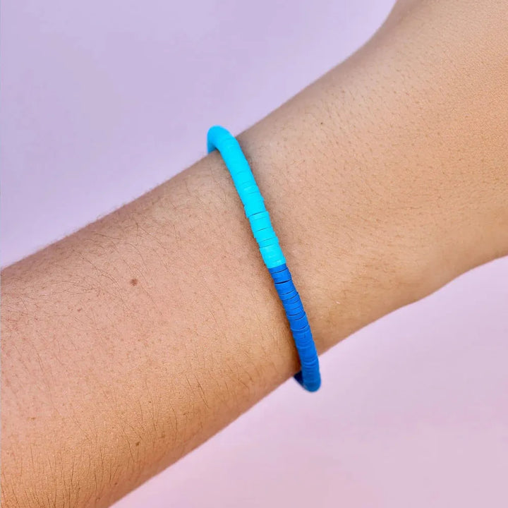 Pura Vida Bluebell Seascape Stretch Bracelet Bluebell pic 2 | SoHa Surf Shop