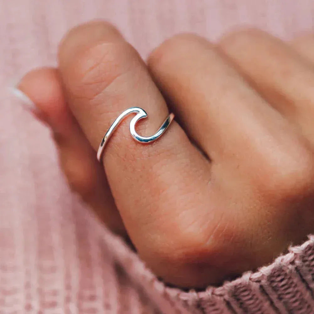 Pura Vida Wave Ring Silver pic 1 | SoHa Surf Shop