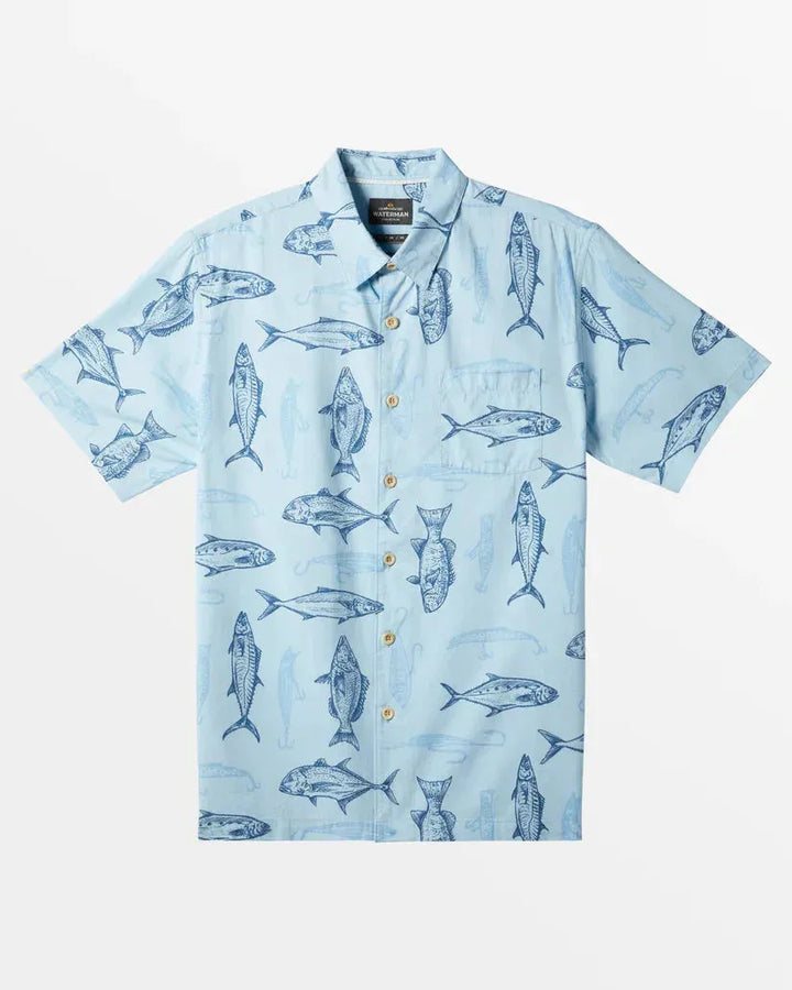 Quiksilver Men's Allure Button Up Shirt Dream Blue pic 1 | SoHa Surf Shop