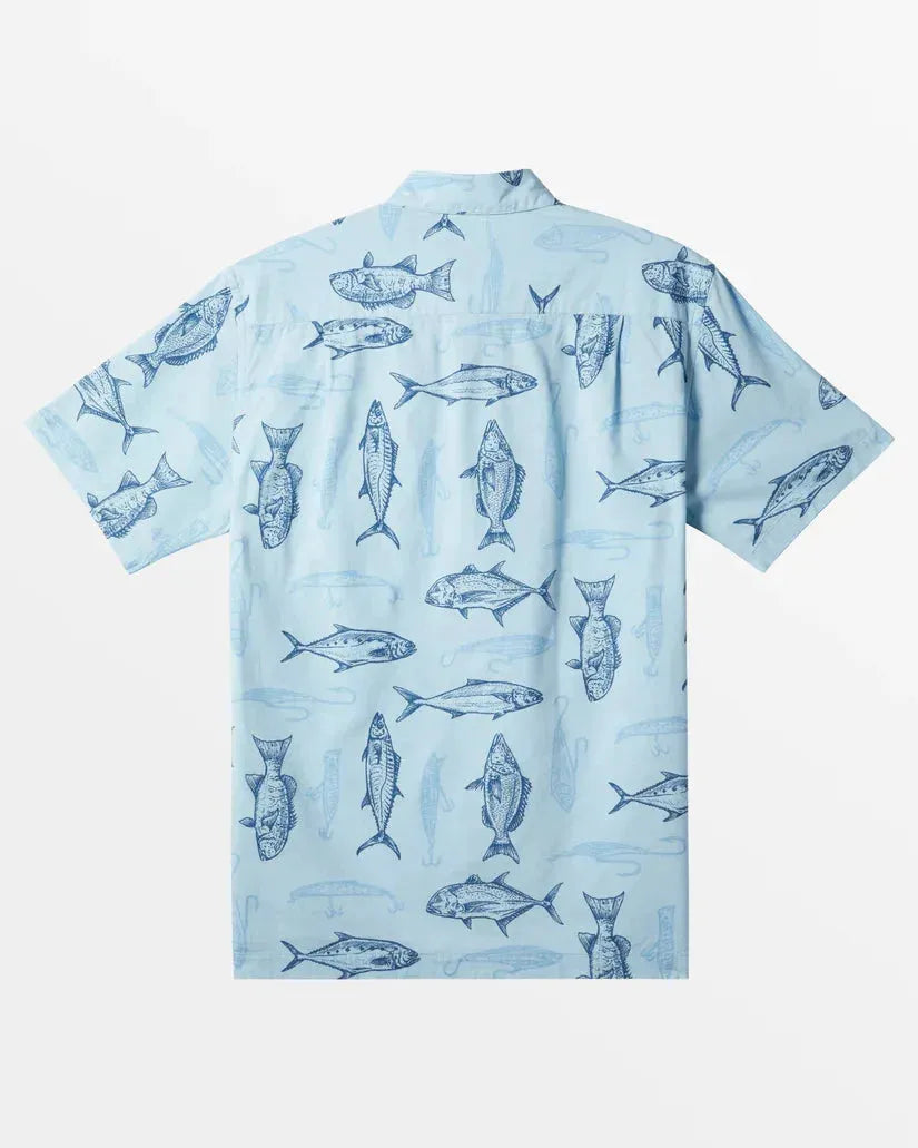 Quiksilver Men's Allure Button Up Shirt Dream Blue pic 2 | SoHa Surf Shop