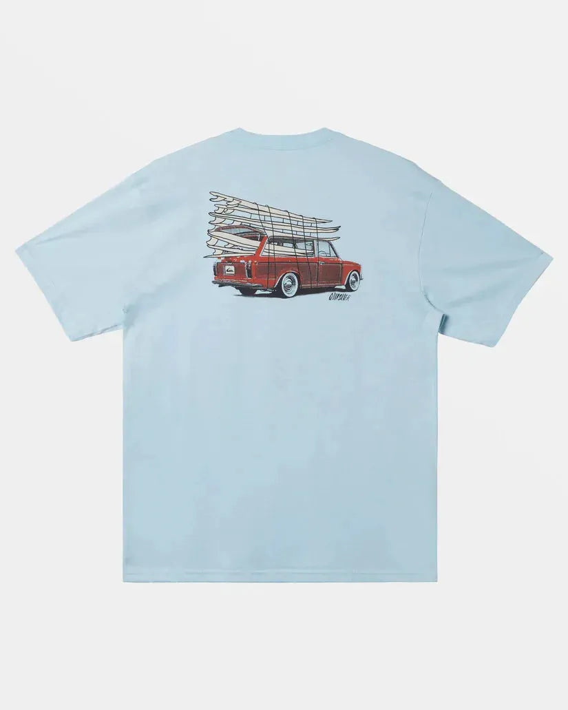 Quiksilver Men's Go Time Tee Dream Blue pic 1 | SoHa Surf Shop
