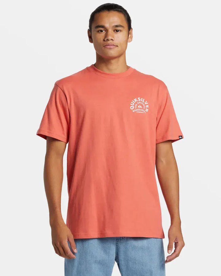 Quiksilver Men's On Target Tee Spiced Coral pic 1 | SoHa Surf Shop