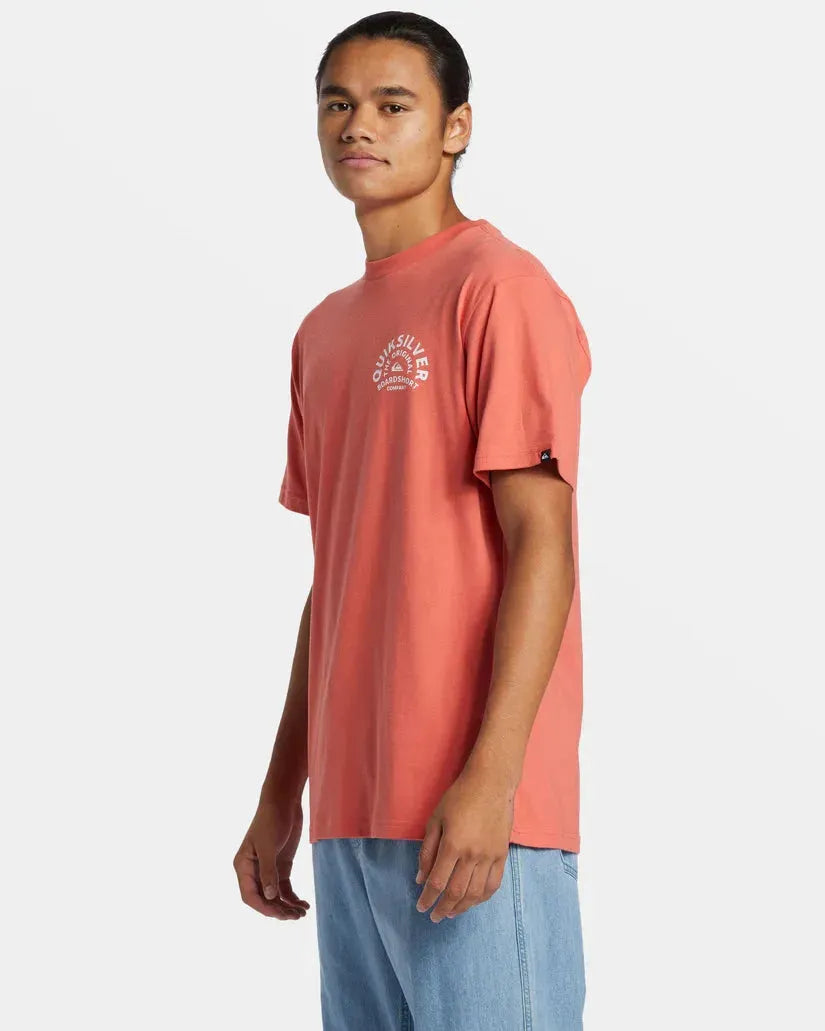 Quiksilver Men's On Target Tee Spiced Coral pic 3 | SoHa Surf Shop