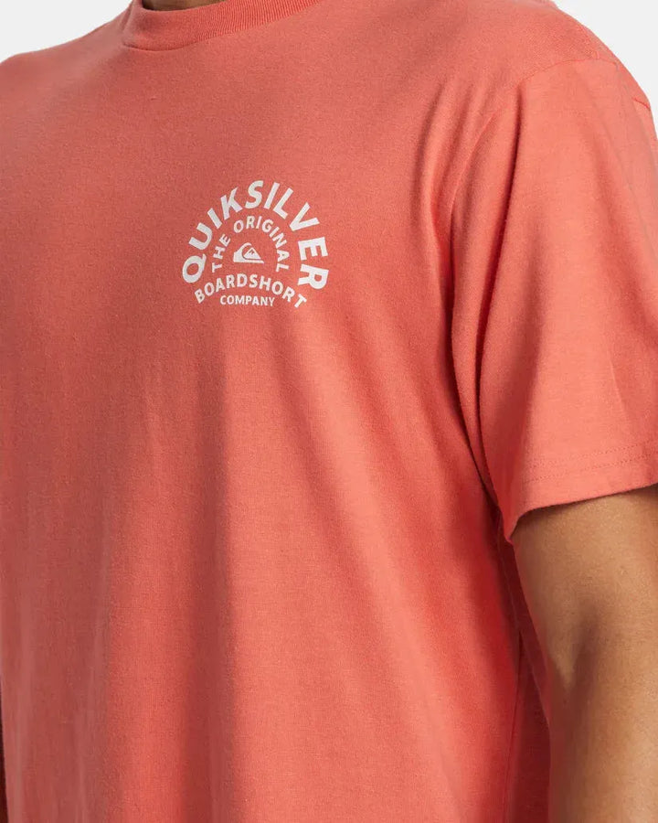 Quiksilver Men's On Target Tee Spiced Coral pic 4 | SoHa Surf Shop