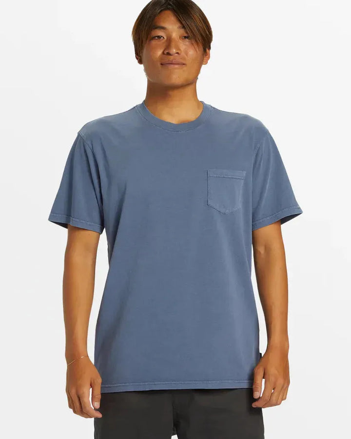 Quiksilver Men's Salt Water Pkt Tee Cloud Blue pic 9 | SoHa Surf Shop