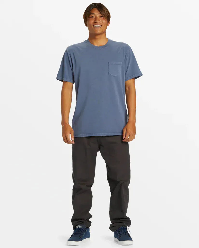 Quiksilver Men's Salt Water Pkt Tee Cloud Blue pic 11 | SoHa Surf Shop