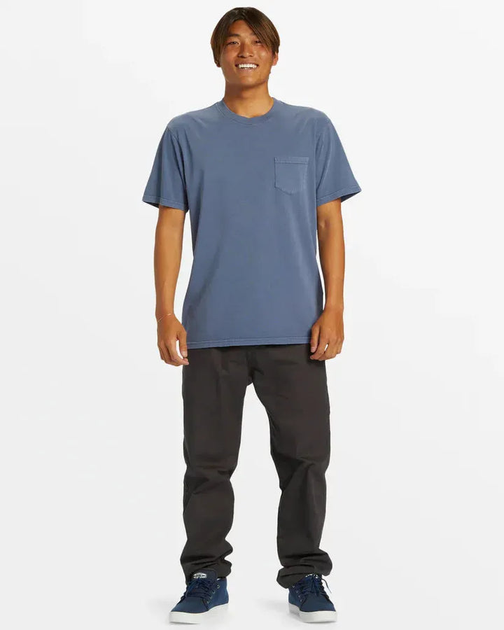 Quiksilver Men's Salt Water Pkt Tee Cloud Blue pic 11 | SoHa Surf Shop