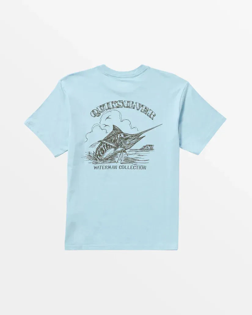 Quiksilver Men's Sketch Artist Tee Dream Blue pic 1 | SoHa Surf Shop