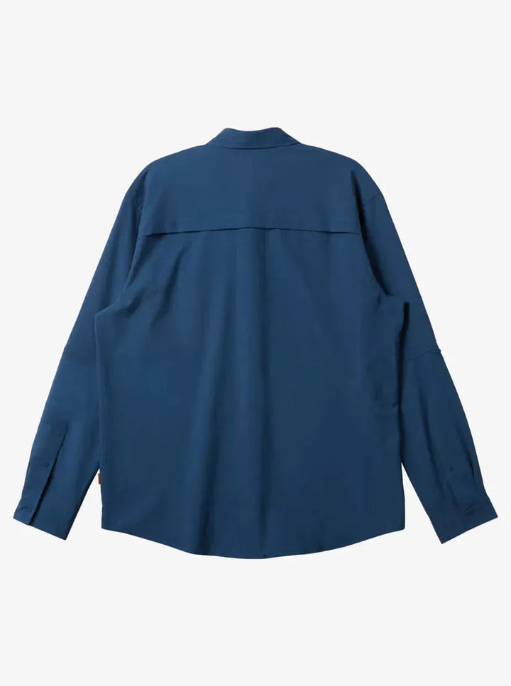 Quiksilver Men's Skipper Long Sleeve Woven Ensign Blue pic 2 | SoHa Surf Shop