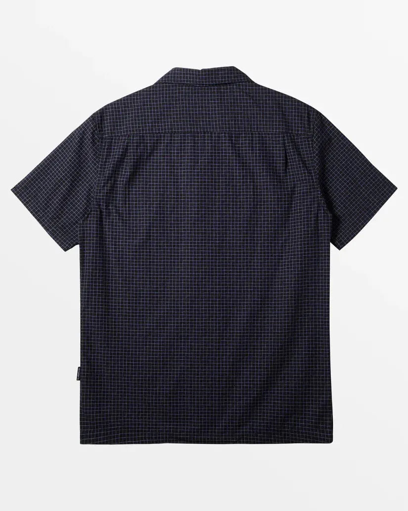 Quiksilver Men's XY Grid Casual Short Sleeve Black pic 2 | SoHa Surf Shop