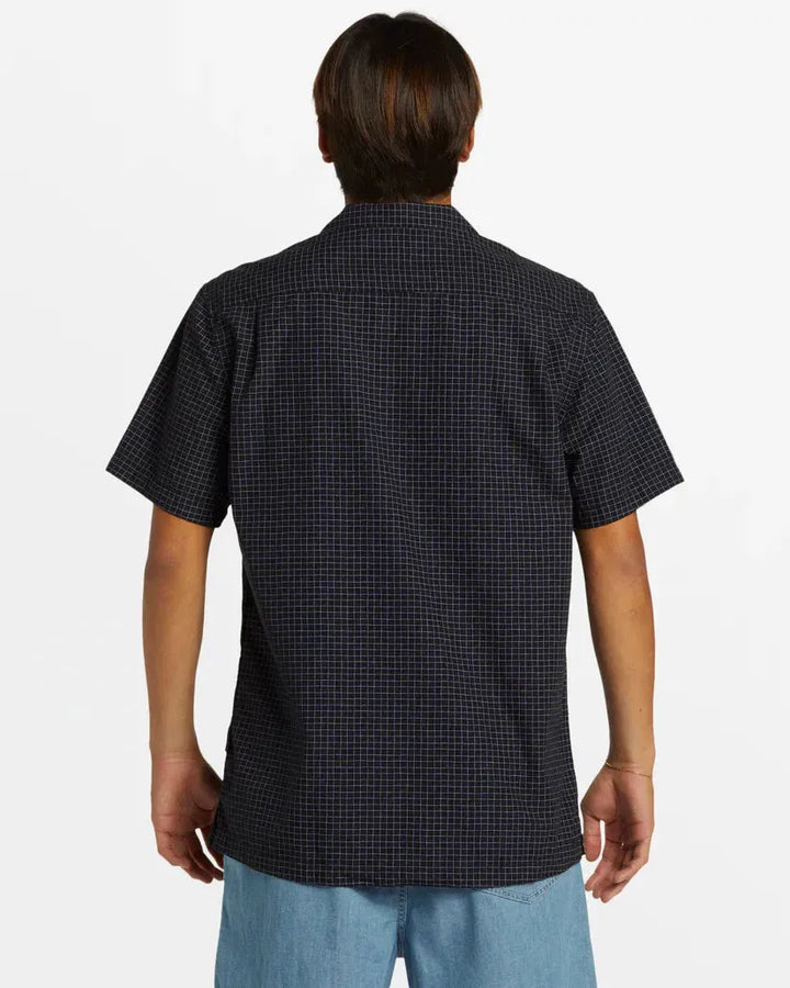 Quiksilver Men's XY Grid Casual Short Sleeve Black pic 6 | SoHa Surf Shop