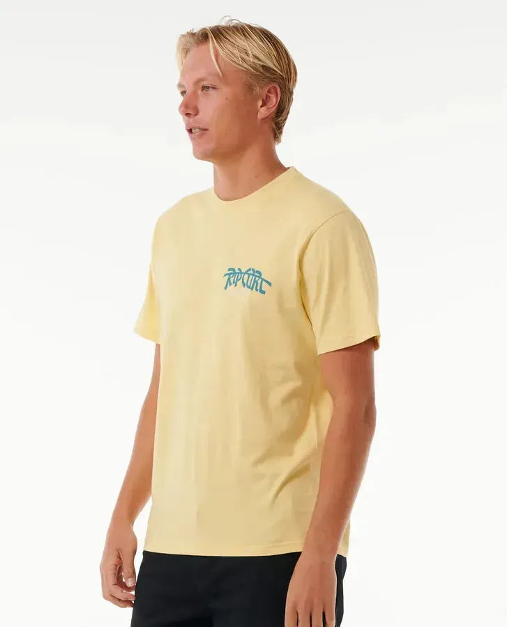 Ripcurl Men's Shred Til Dead Tee Straw pic 3 | SoHa Surf Shop