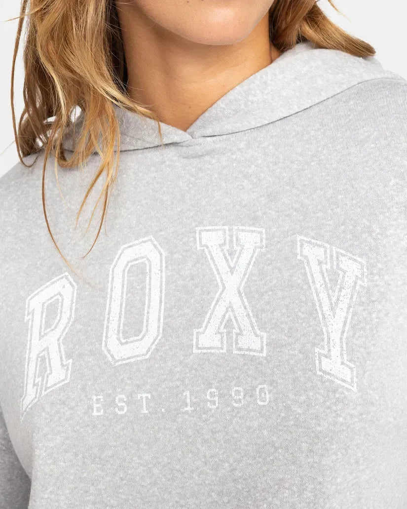 Roxy Women's Afternoon Hike Crop Hoodie Heritage Heather pic 4 | SoHa Surf Shop