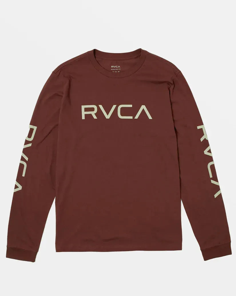 RVCA Boys Big RVCA Long Sleeve Red Earth pic 1 | SoHa Surf Shop