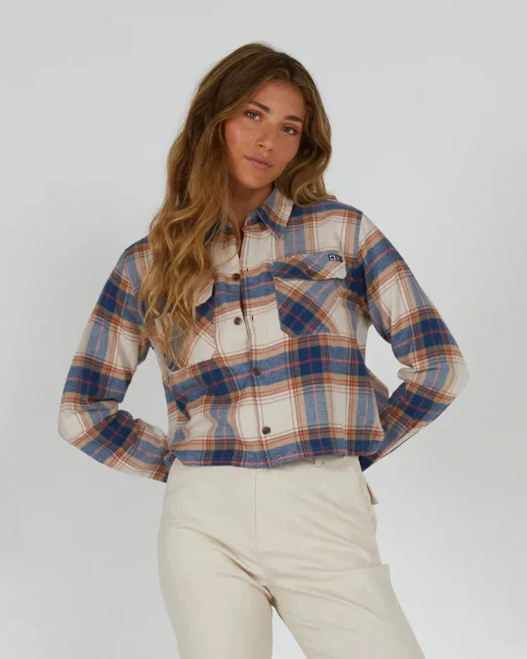 Salty Crew Women's Stay Golden Crop Crew Natural pic 1 | SoHa Surf Shop