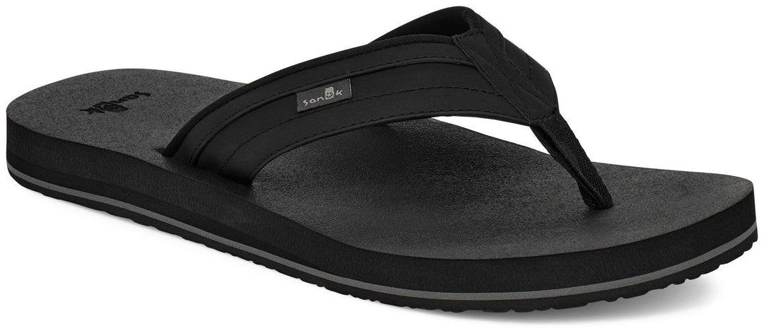 Sanuk - Mens Ziggy St Sandal Black pic 2 - The Shoe Collective