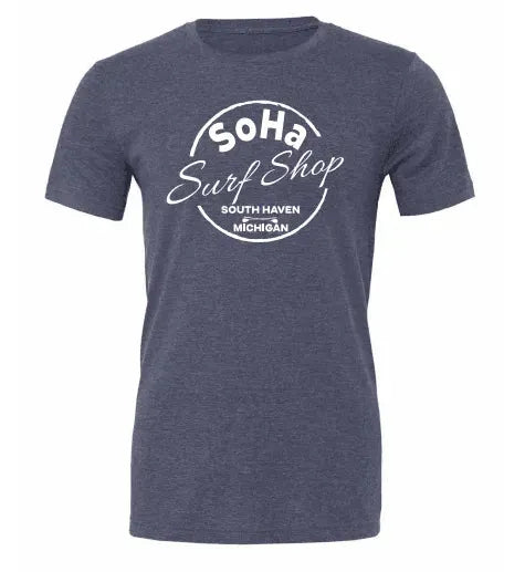 Soha Circle Logo Shirt Heather Navy pic 1 | SoHa Surf Shop
