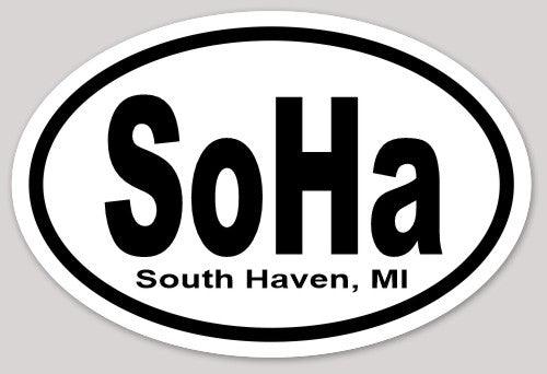 SoHa South Haven Oval Sticker - SoHa Surf Shop