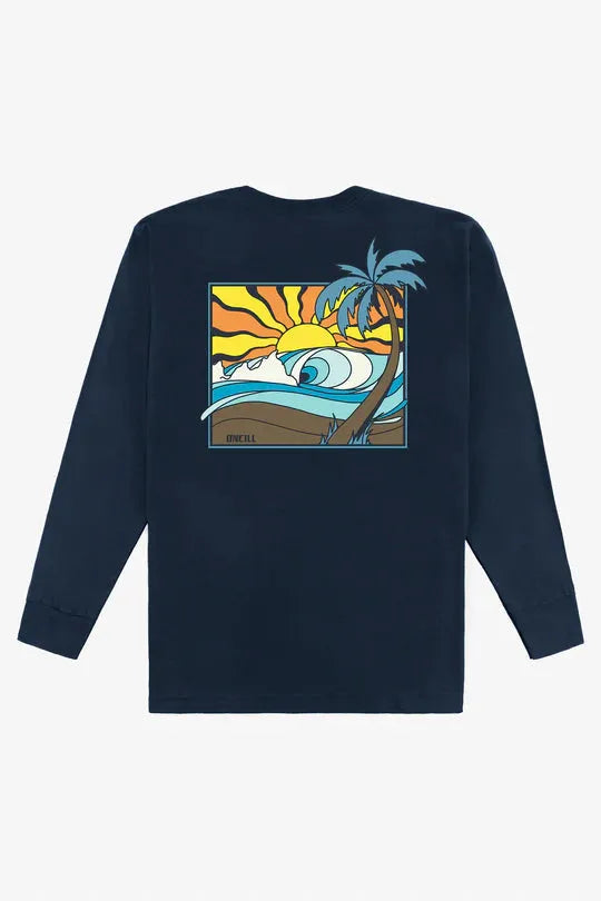 Sundown Long Sleeve Navy pic 1 | SoHa Surf Shop