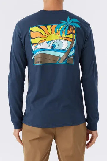 Sundown Long Sleeve Navy pic 4 | SoHa Surf Shop