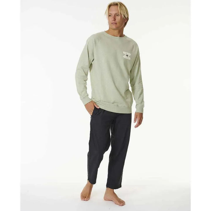 Ripcurl Men’s Saltwater Crew Sweatshirt Sage pic 4 | SoHa Surf Shop