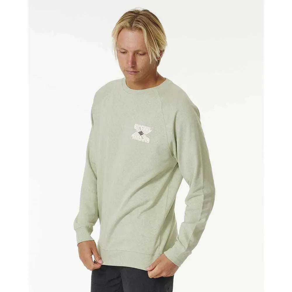 Ripcurl Men’s Saltwater Crew Sweatshirt Sage pic 5 | SoHa Surf Shop