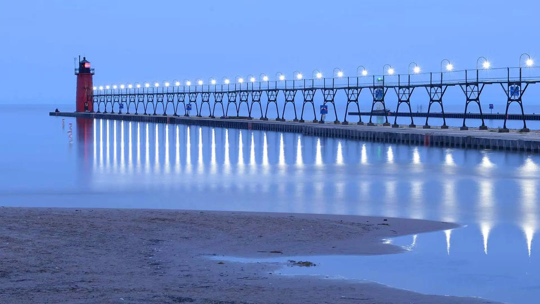 South Haven, Michigan lighthouse on South Beach | SoHa Surf Shop