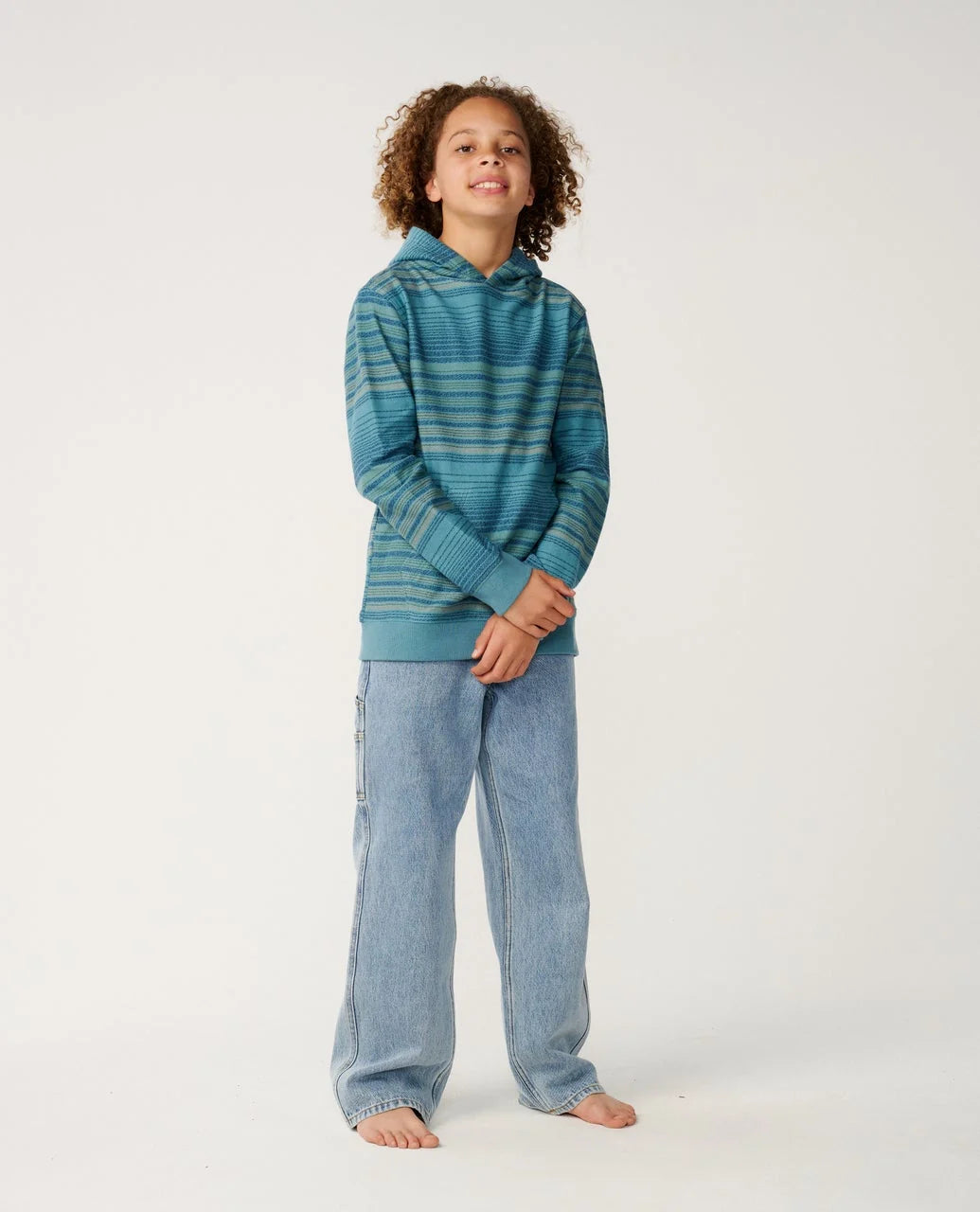 Rip Curl Boys Classic Surf Baja Hood - Dusty Jade 3