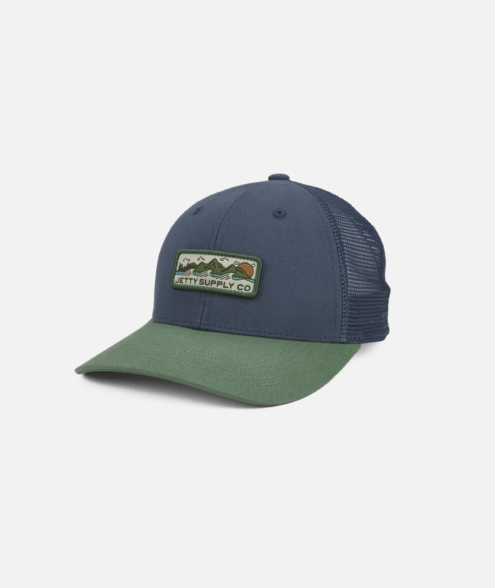 Jetty Lando Snapback Hat - Navy 