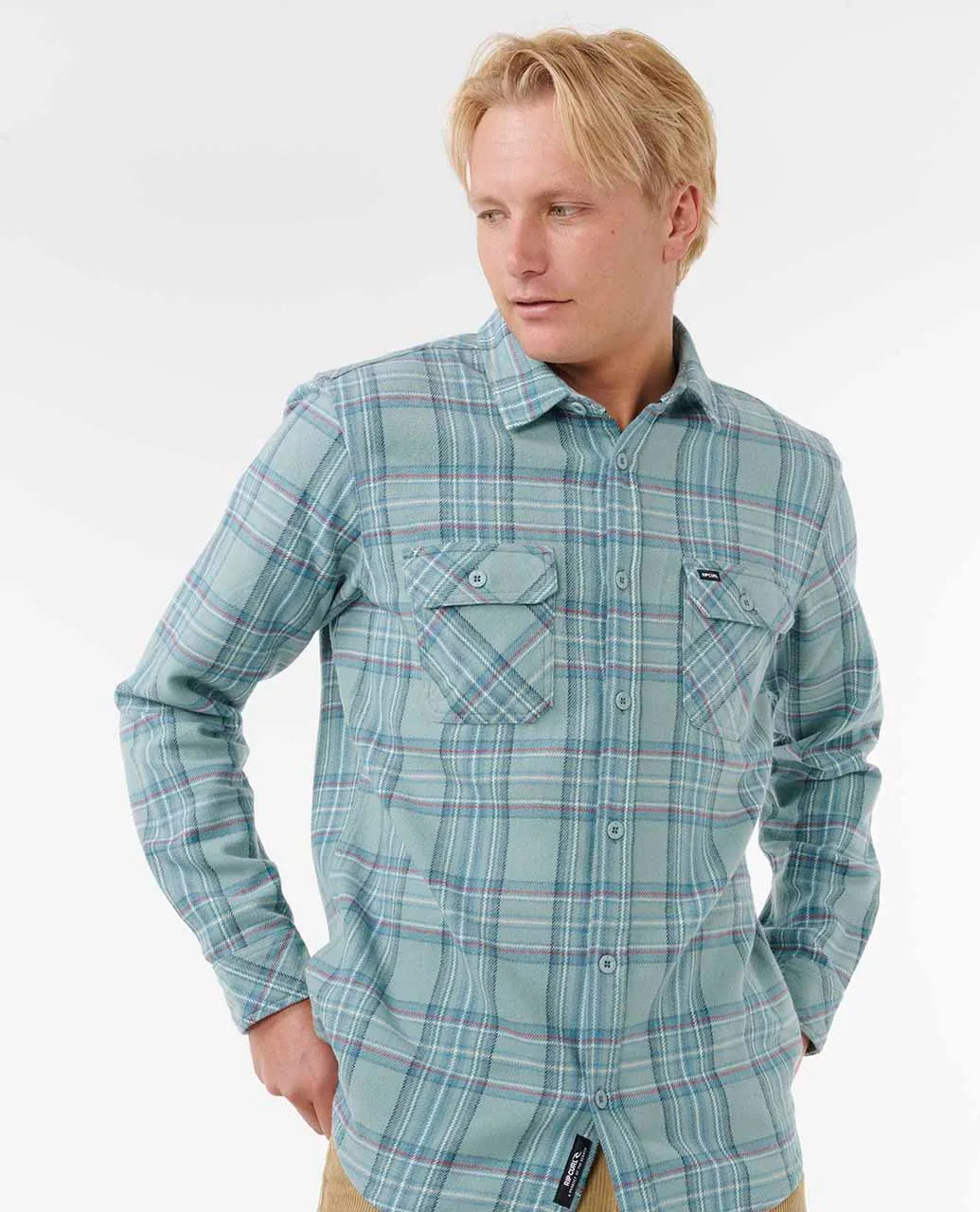 Ripcurl Men's Griffin Flannel Shirt - Blue Lagoon 