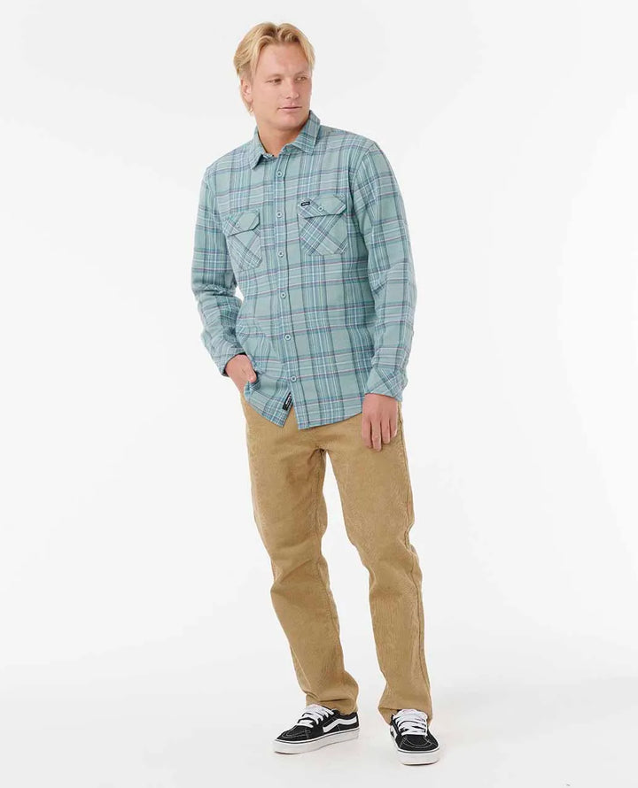 Ripcurl Men's Griffin Flannel Shirt - Blue Lagoon 3