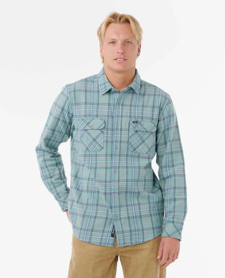 Ripcurl Men's Griffin Flannel Shirt - Blue Lagoon 5