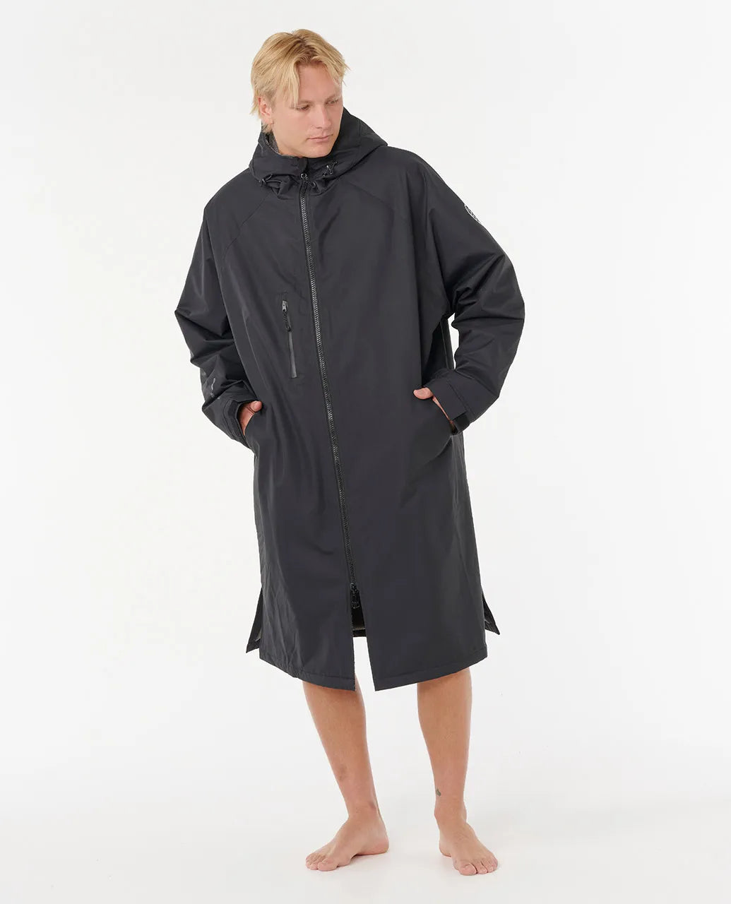 Ripcurl Men's Surf Series Winter Poncho - Black/White 3