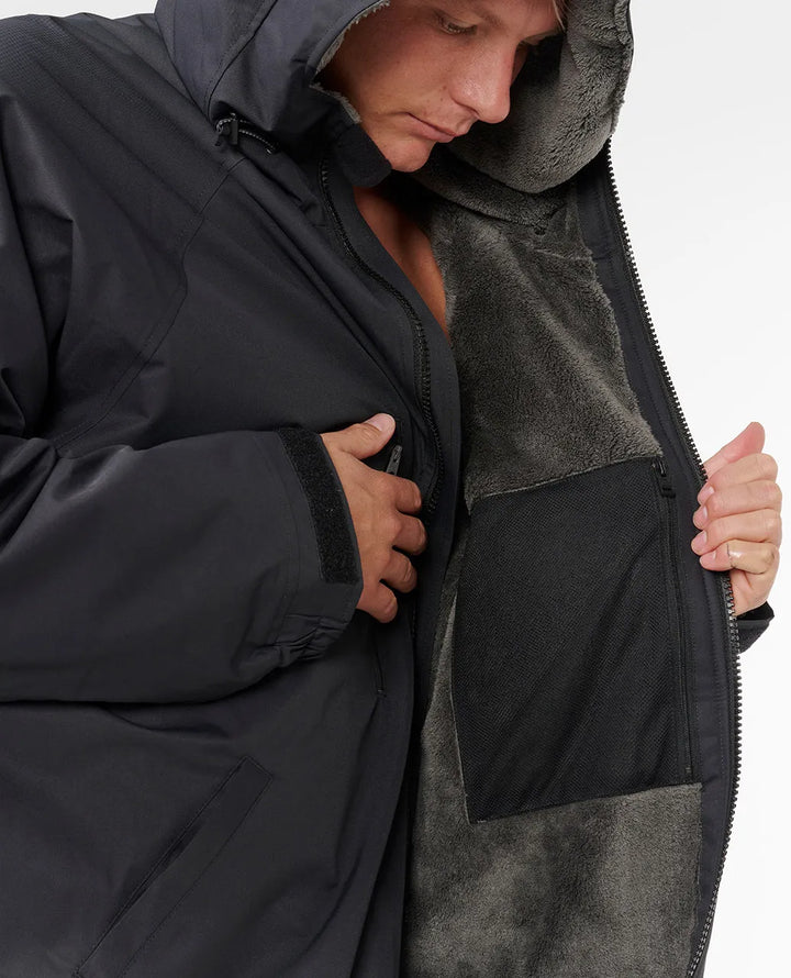 Ripcurl Men's Surf Series Winter Poncho - Black/White 4