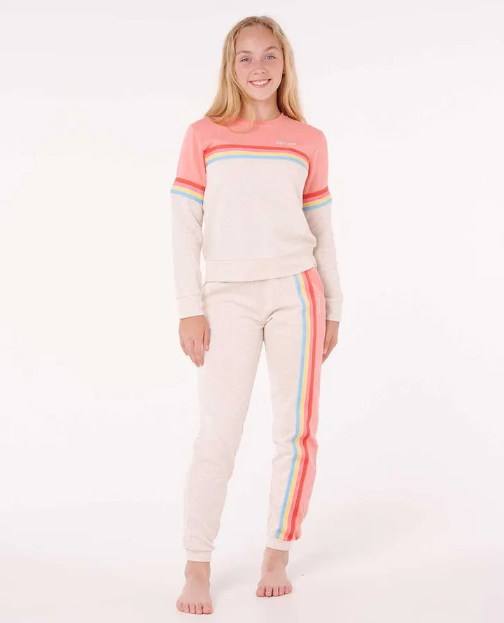 Ripcurl Girls Surf Revival Track Pant - Oatmeal Marle 3