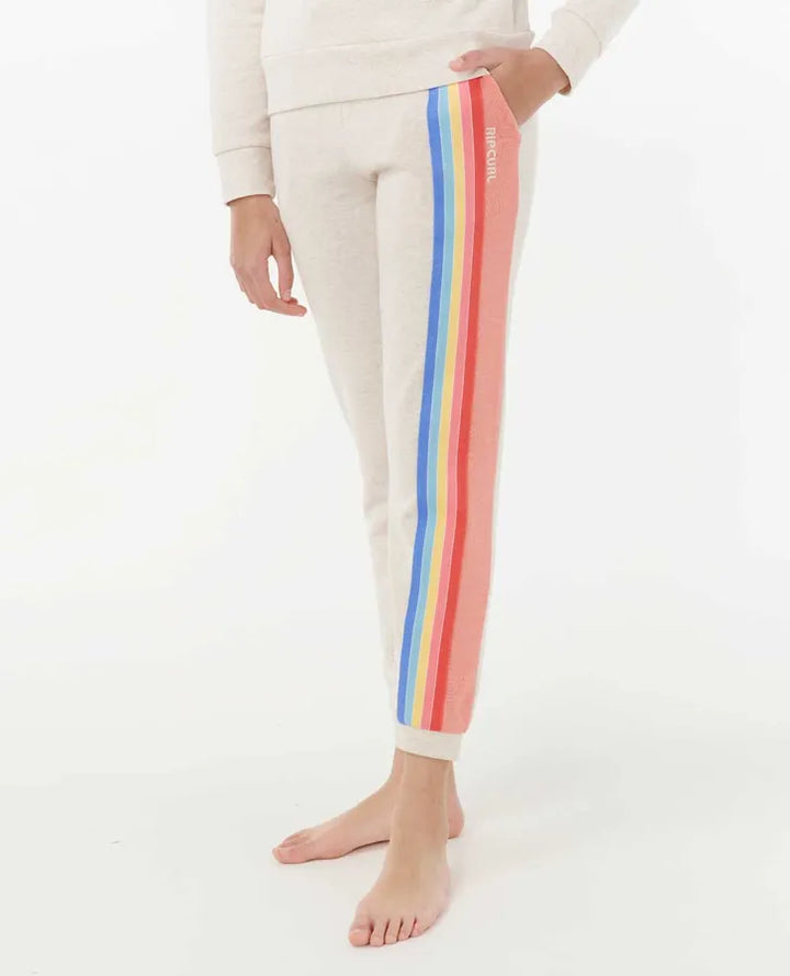Ripcurl Girls Surf Revival Track Pant - Oatmeal Marle 4